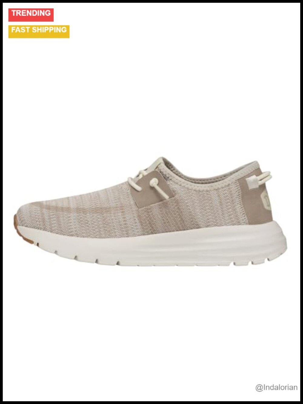 HEYDUDE Sirocco Slip On Sneaker Breathable Mesh Elastic Laces Comfort Walking